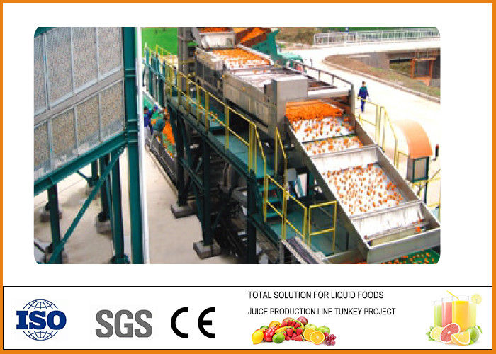 10T/H Citrus Processing Line , Automatic Sus304 Orange Juice Processing Equipment
